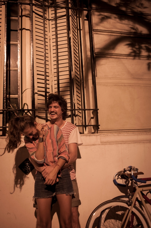Caro and Alf play with each other and make themselves laugh in the streets of Buenos Aires. January, 2013